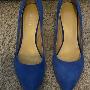 Nine West Blue Suede heels